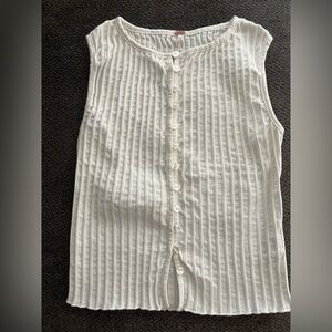 Free People Tilly Rib Button Up Top